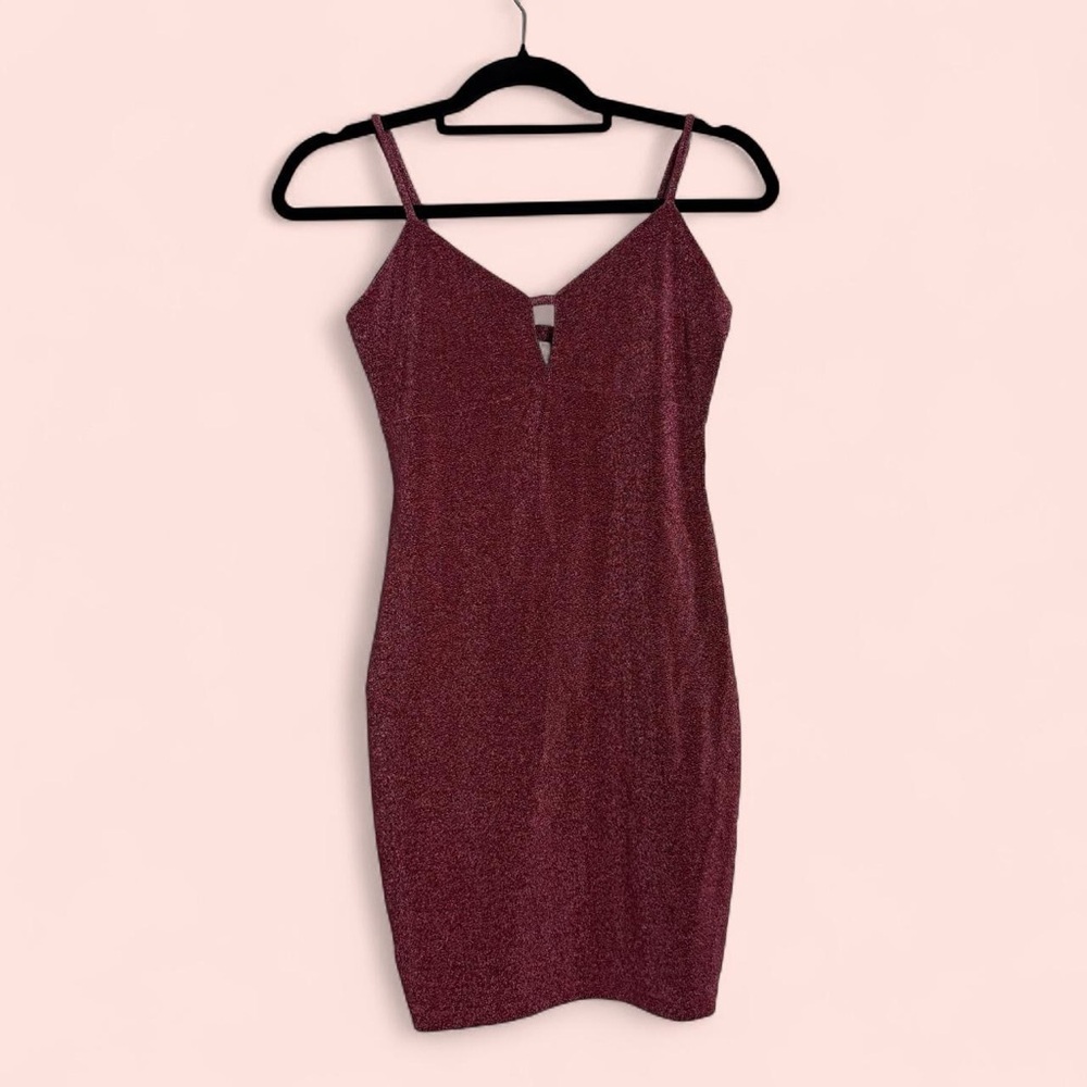Wild Fable Shimmery Burgundy Dress